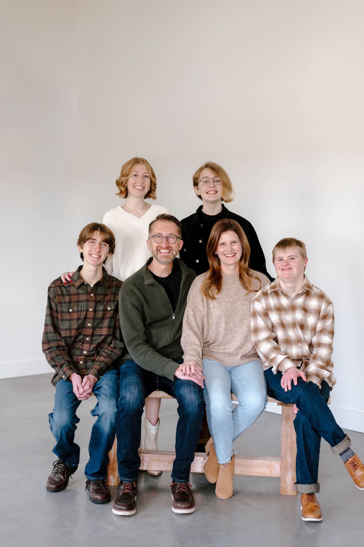 The McKenna family, Chris, his wife, and their four children
